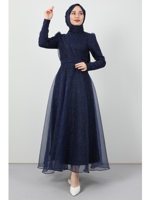 Alara Tesettür Abiye Lacivert