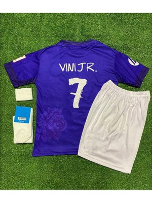 R.madridd 2023/24 Yeni Sezon Y-3 Vini Jr. Özel Konsept Çocuk Forması 4'lü Set