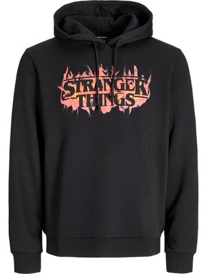 Jack & Jones Jorstranger LS25 Siyah Erkek Sweatshirt 12280210