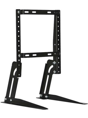 Vontech 22-49 İnç Lcd-Led Kilitli Sabit Askı Aparatı Siyah + Tv Ayağı Masa Standı LMA-03