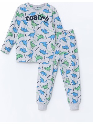 Lc Waikiki Yeni Sezon Bisiklet Yaka Dizanor Baskili Erkek Cocuk Pijama Takim - S54705Z1