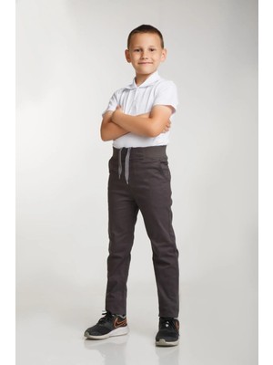 Ribanalı Erkek Okul Pantolonu Tam Lastikli