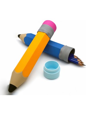 Flexilab Creative – 3D Baskı Kalem Şeklinde Kalem Kutusu | 28 Cm, Pla Sağlıklı Malzeme, Okul Kırtasiye