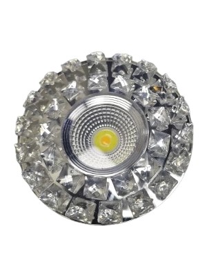 Buğz Sunled 8202 Cam Spot Kasası 5W Beyaz Işık LED Çerçeveli Günışığı - Priz ve Anahtar Için Uyumlu Çerçeve
