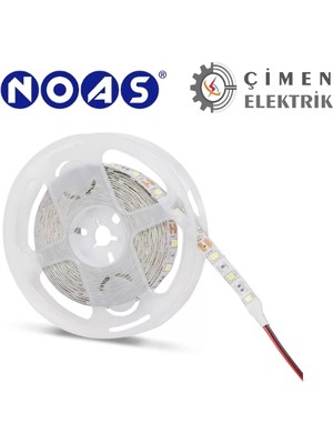 Buğz 5 Metre Noas YL40 4001 Iç Mekan 3 Çip 12V Şerit LED 6400K Beyaz Işık