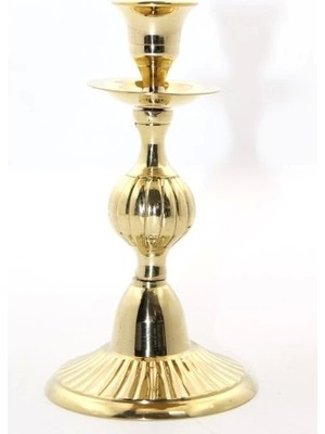 Buğz Tekli Pirinç Şamdan Model 3