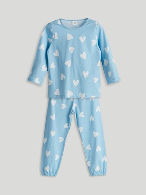 Lc Waikiki Yeni Sezon Kalp Baskili Kiz Cocuk Pijama Takim - S5O181Z1