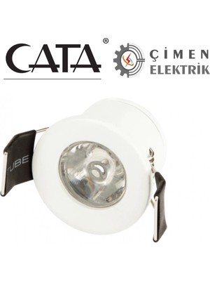 Buğz Cata Ct 5270 1.5W Yıldız LED Spot Beyaz Kasa 6400K Beyaz Işık