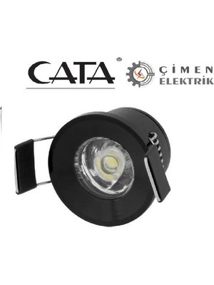 Buğz Cata Ct 5270 1,5W Yıldız Spot Power Ledli Siyah Kasa 6400K Beyaz Işık