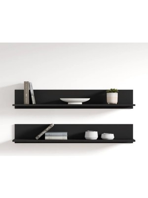Dekoratif 2 Adet Siyah Çerçevelik, Duvar Rafı, Baharatlık, Montessori Raf 2 Decorative Frame, Wall Shelf, Spice Rack, 1 Piecemontessori Shelf1