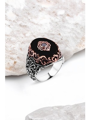 Silverplus Onix Taşlı Gümüş Erkek Yüzük