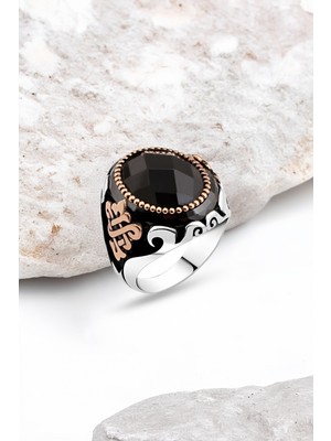 Silverplus Siyah Zirkon Taşlı Gümüş Erkek Yüzük