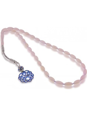 Gümüş El İşi Kazaz Püsküllü Renk Değiştiren Sıkma Kehribar Tesbih