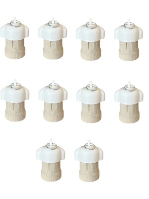 Porselen Bahçe Duyu E27 Su Geçirmez Dış Mekan Vidalı Yağmur Duyu (250V-4A) 10 Adet