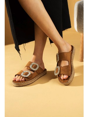 Hertas Vizon Nubuk Tokalı Terlik