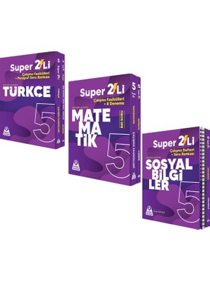 Örnek Akademi 5.sınıf Süper Ikili Türkçe Matematik ve Sosyal Bilgiler Seti 3 Kitap