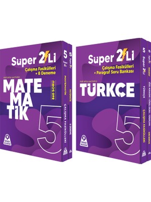 Örnek Akademi 5.sınıf Süper Ikili Matematik ve Türkçe Seti 2 Kitap