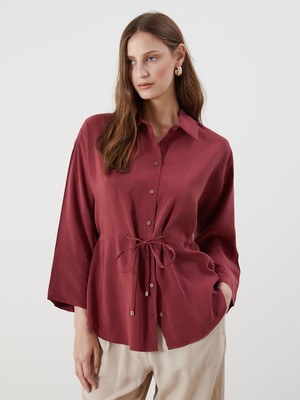 Lc Waikiki Yeni Sezon Oversize Modal Karisimli Kadin Gomlek - S5Q119Z8