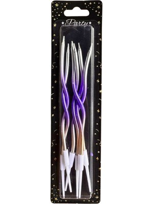 6'lı Kıvrımlı Mum 15CM,SPİRAL Mum,kıvrık Mum
