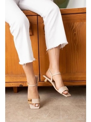 Zıan Bej Topuklu Ayakkabı