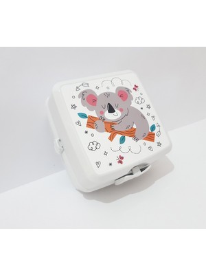 Beslenme Kabı 13X13X9 cm Okul Için Desenli Beslenme Kutusu Gıda Saklama Kabı