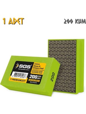 Sgs Islak ve Kuru Elmas El Zımpara Pedi - 200 Kum - 1 Adet