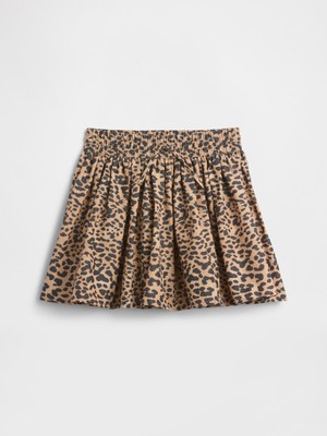 Gap Kız Çocuk Kahverengi Leopar Desenli Etek