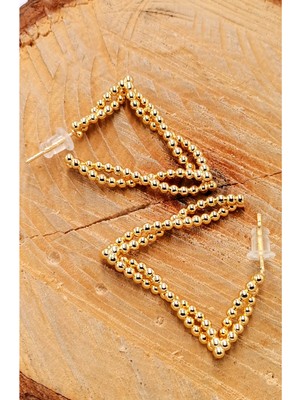 Çelik Gold Lüks Tasarım Küpe