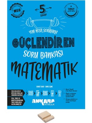 Ankara Yayıncılık 5. Sınıf Güçlendiren Matematik Soru Bankası ve Telefon Standı
