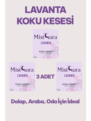 Lavanta Kokulu Koku Kesesi – Uzun Süre Kalıcı, Dolap, Araba ve Ev Için Doğal Ferahlatıcı Koku