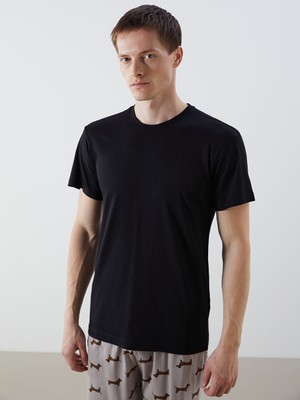 Lc Waikiki Yeni Sezon Bisiklet Yaka Kisa Kollu Erkek Pijama Ust - S50464Z8