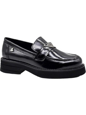 Venüs 2451350K Kadın Hakiki Deri Kemer Tokalı Kalın Taban Loafer Ayakkabı