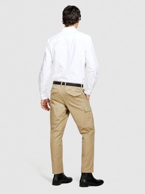 Sisley Sisley   %100 Pamuk Slim Fit Oxford Gömlek Erkek Beyaz Gömlek - 324P5HHLSQ031