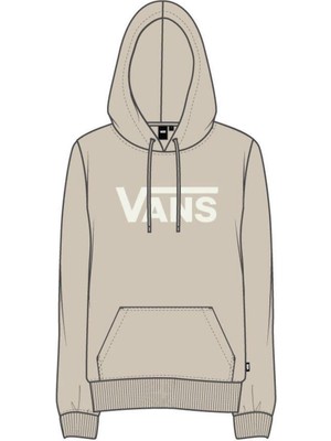 Vans Wm Drop V Logo Hoodıe-B Kadın Bej Sweatshirt - VN0A5HNP
