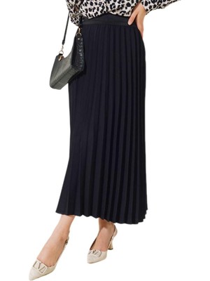 Kadın Krep Piliseli Lastikli Etek  BGL-ST04349