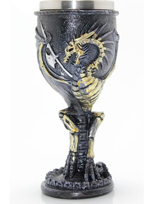 Ejderha Tasarımlı Paslanmaz Çelik Kadeh Bardak Model 2