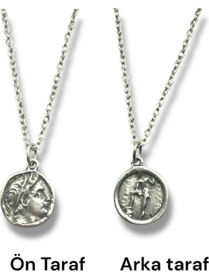 Hercules Desen Roma Parası Sikke Kolye – Çift Taraflı – 1 Adet – Metal  Zincirli Unisex Metal Kolye