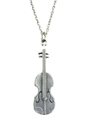 Keman Desen Metal Kolye – Unisex Müzik Aletli Takı Metal  Zincir