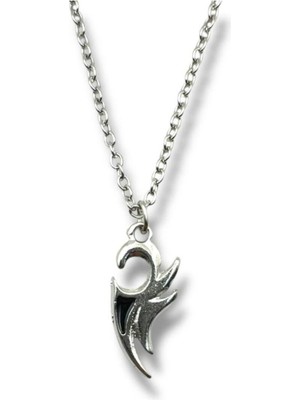 Ninja Yıldızı (Shuriken) Desen Kolye – Metal  Zincirli Zamak Kaplama Unisex Savaşçı Aksesuar