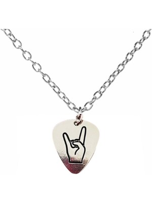 Sons Of Anarchy Dizi Temalı Pena Şeklinde Çift Taraflı Rock Işaretli Unisex Metal Kolye