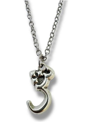 Arapça Şın (ش) Harfli Kolye – Metal  Zamak Kaplama Anlamlı Kadın Takı