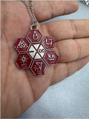 Krıs Kaı Xıumın Exo Logolu Metal Kolye – Metal  Zincir | Gümüş Renk Unisex Kpop Aksesuarı