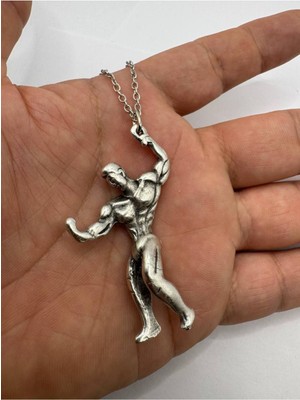 Güç ve Azmin Sembolü – Vücut Geliştirme Desen Unisex Kolye (Metal  Zincirli)