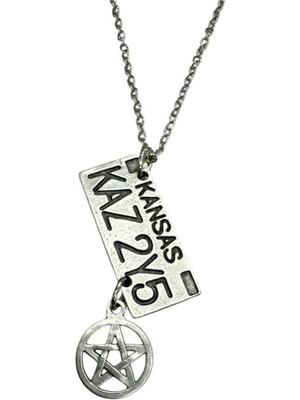 Supernatural Dean Winchester Plaka Kolye – Unisex Zincir Aksesuar Metal