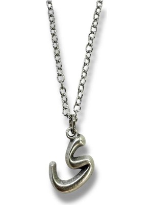 Arapça Yâ Harfli Kolye – ي Harfi Zamak Kaplama Metal  Zincirli