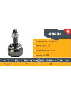 ANKA20500004 - Aks Kafası Dış Tempra Tıpo 1.4 1.6