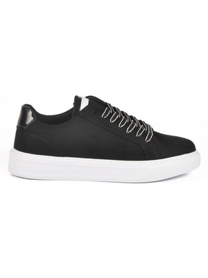 Aspor Siyah Süet Bağcıklı Erkek Sneaker