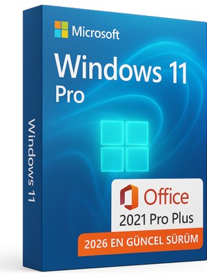 Microsoft Windows 11 Pro + Office 2021 Pro Plus – 2026 Key Orijinal Lisans, Ömür Boyu (32&64 Bit) Anlık Teslimat