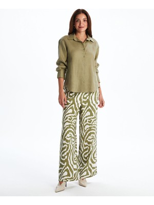 Lc Waikiki Yeni Sezon Beli Lastikli Desenli Kadin Pantolon - S5JU45Z8