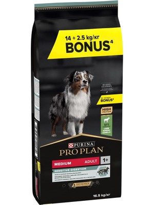 Pro Plan Sensitive Digestion Kuzulu ve Pirinçli Orta Irk Yetişkin Köpek Maması 14kg + 2,5kg